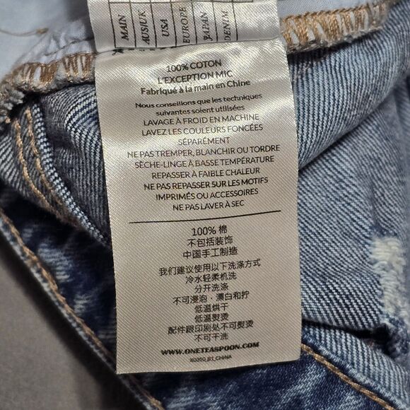 One x One Teaspoon Light Wash High Waist Freebird Zipper Ankle Jeans, Sz 26 - Picture 7 of 12